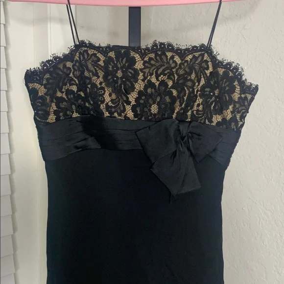 Y2K vintage Anne Klein floral lace silk whimsical Dress size 6
